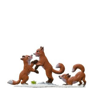 CM27W Playful Foxes in Winter