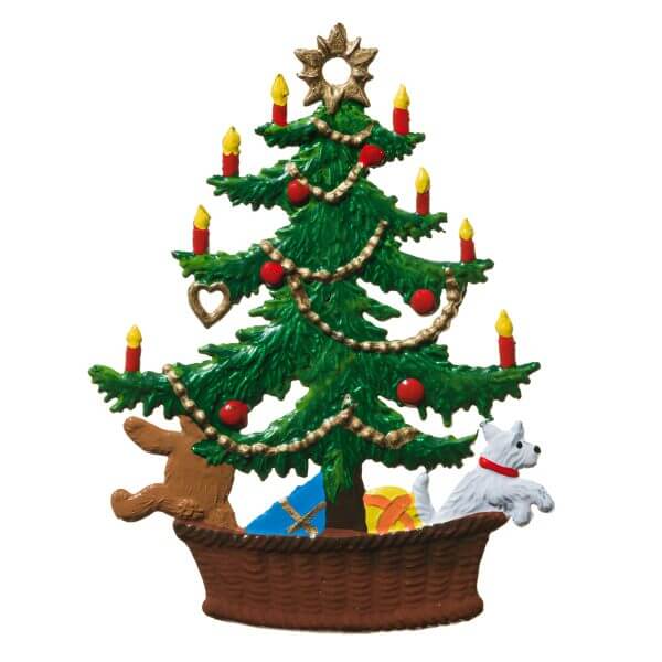 CO011 R Christmas Tree In Basket Ornament CO011 R Christmas Tree In Basket Ornament