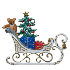 CO012 Sleigh with Gift Ornament
