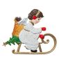 CO031 Angel on Sled Ornament