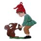 CO039 R Elf with Squirrel Ornament