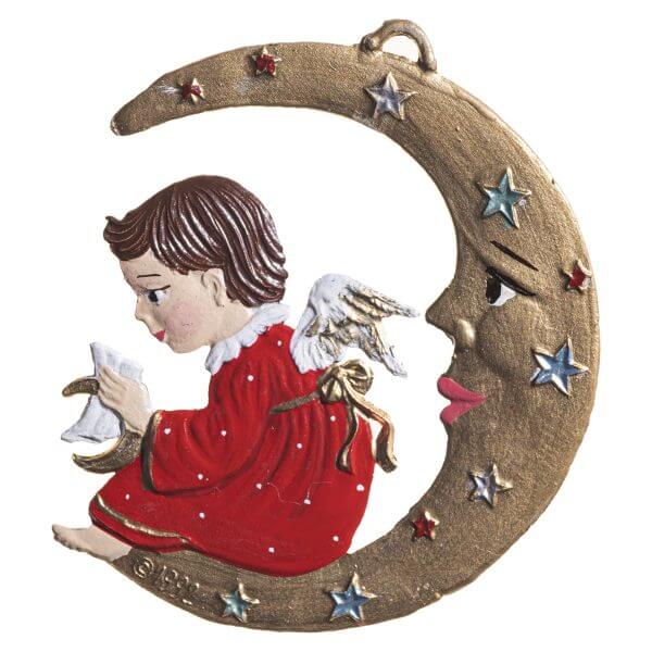 CO042 R Angel Sitting on Moon Ornament CO042 R Angel Sitting on Moon Ornament