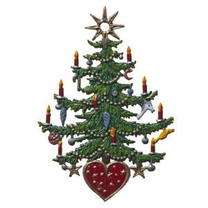 CO046 Christmas Tree with Heart Ornament