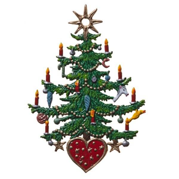 CO046 R Christmas Tree with Heart Ornament CO046 R Christmas Tree with Heart Ornament