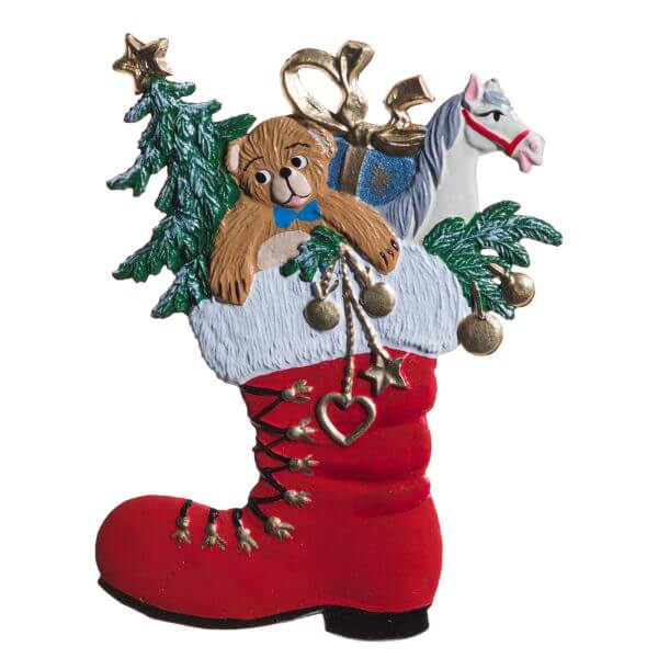 CO047 R Santas Boot Ornament CO047 R Santas Boot Ornament