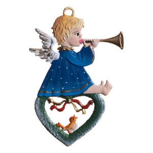 CO059 Angel on Heart Ornament