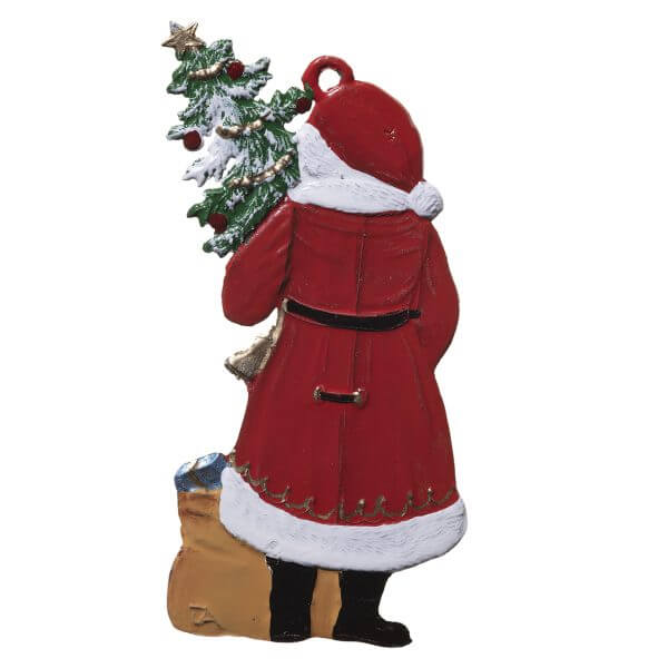 CO062 R Santa with Tree and Sack Ornament CO062 R Santa with Tree and Sack Ornament