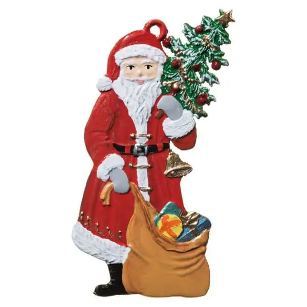 CO062 Santa with Tree and Sack Ornament