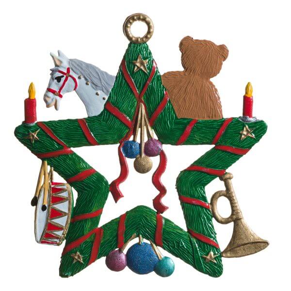 CO068 R Gift Star Ornament CO068 R Gift Star Ornament