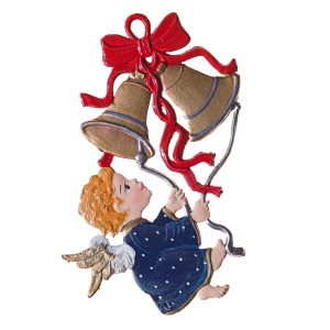 CO077 Angel Ringing Bells Ornament