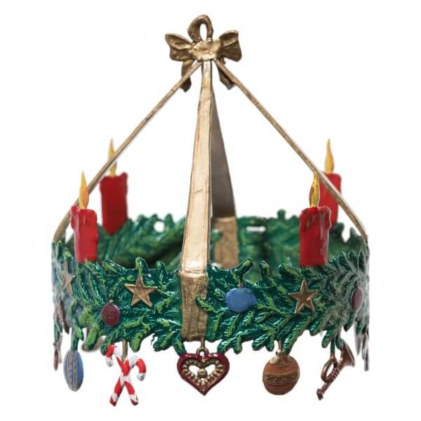 CO081 R 3 D Advent Wreath Ornament CO081 R 3 D Advent Wreath Ornament