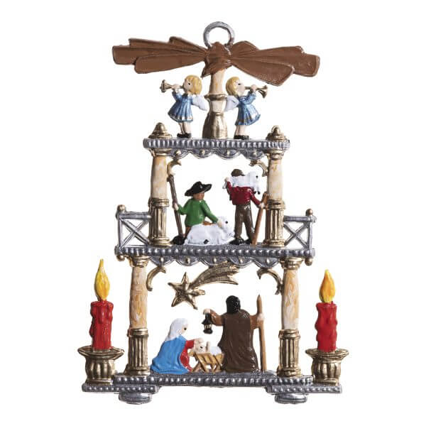 CO084 R Nativity Pyramid Ornament CO084 R Nativity Pyramid Ornament