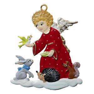 CO091 Angel with Animal Friends Ornament