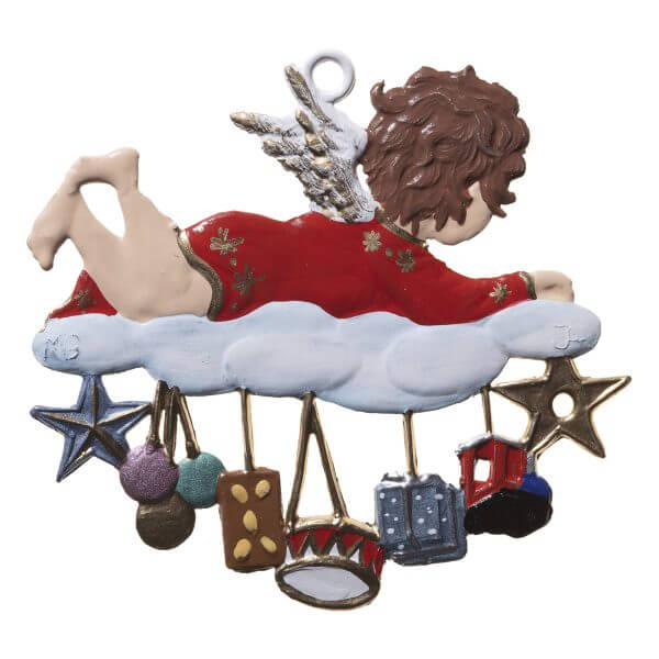 CO098 R Angel with Gifts on Cloud Ornament CO098 R Angel with Gifts on Cloud Ornament