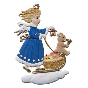 CO108 Angel with Aplle Basket Ornament