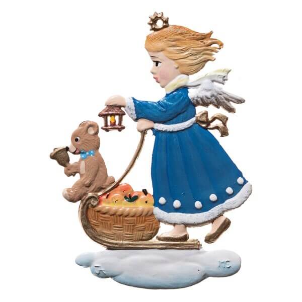 CO108 R Angel with Aplle Basket Ornament CO108 R Angel with Aplle Basket Ornament