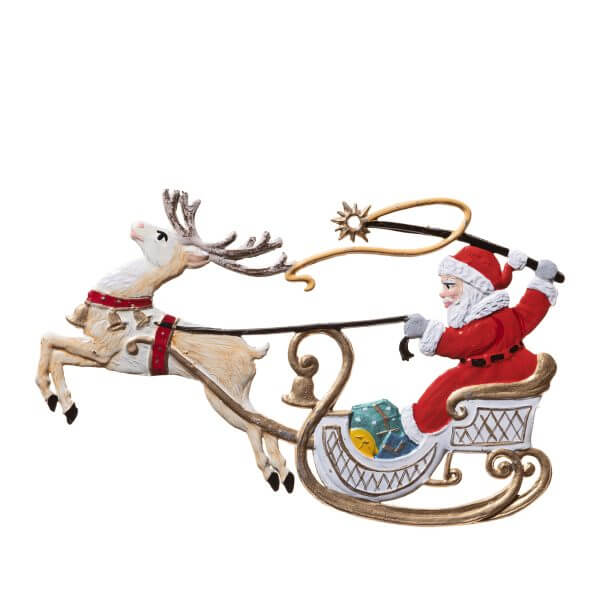 CO111 R Santa in Sleigh Ornament CO111 R Santa in Sleigh Ornament