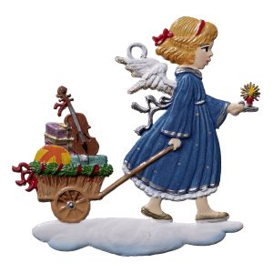 CO116 Angel Pulling Gift Wagon Ornament
