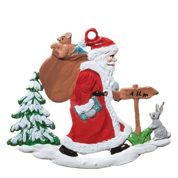 CO120 Santa In Forest Ornament