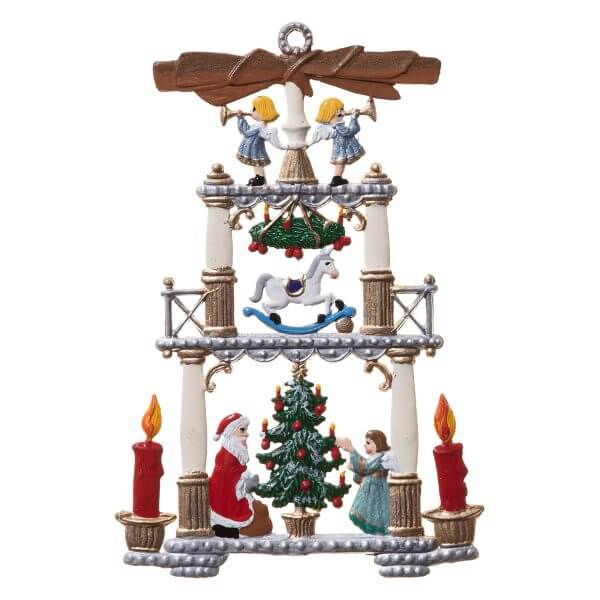 CO124 R Santa Pyramid Ornament CO124 R Santa Pyramid Ornament