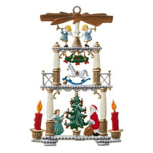 CO124 Santa Pyramid Ornament