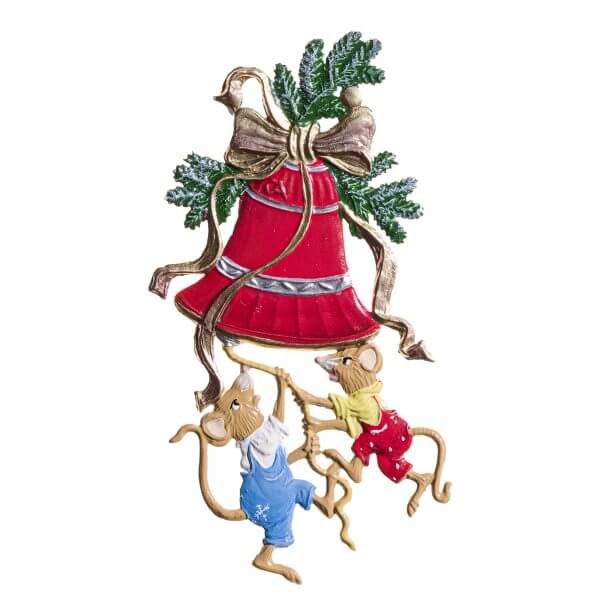 CO142 R Mice Ringing the Bells Ornament CO142 R Mice Ringing the Bells Ornament