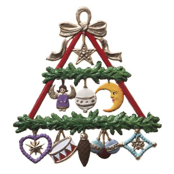 CO143 R Small Gift Pyramid Ornament CO143 R Small Gift Pyramid Ornament