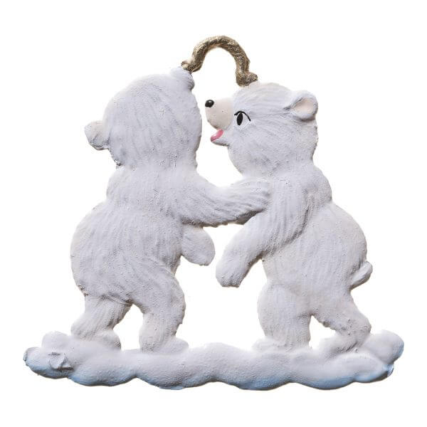 CO152 R Polar Bear Twins Ornament CO152 R Polar Bear Twins Ornament