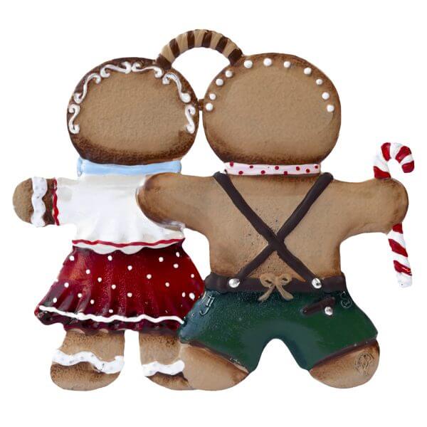 Gingerbread Couple Ornament by Wilhelm Schweizer Reverse Image Gingerbread Couple Ornament by Wilhelm Schweizer Reverse Image