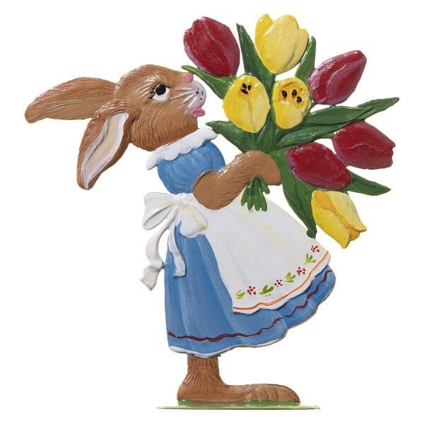 EC03 R Bunny with Tulips EC03 R Bunny with Tulips