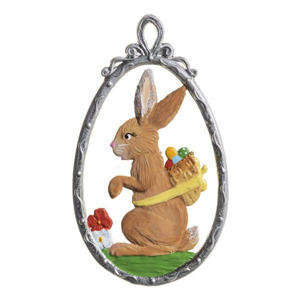 EO02 R Egg with Bunny Ornament EO02 R Egg with Bunny Ornament