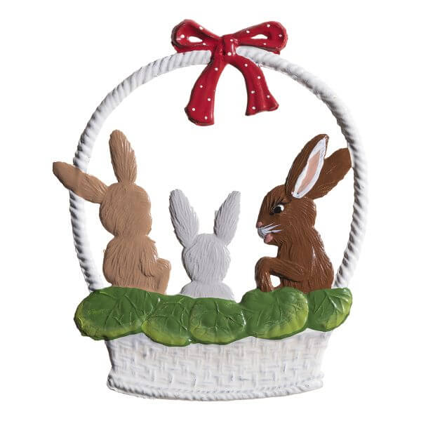 EO07 R Bunnies in Basket Ornament EO07 R Bunnies in Basket Ornament