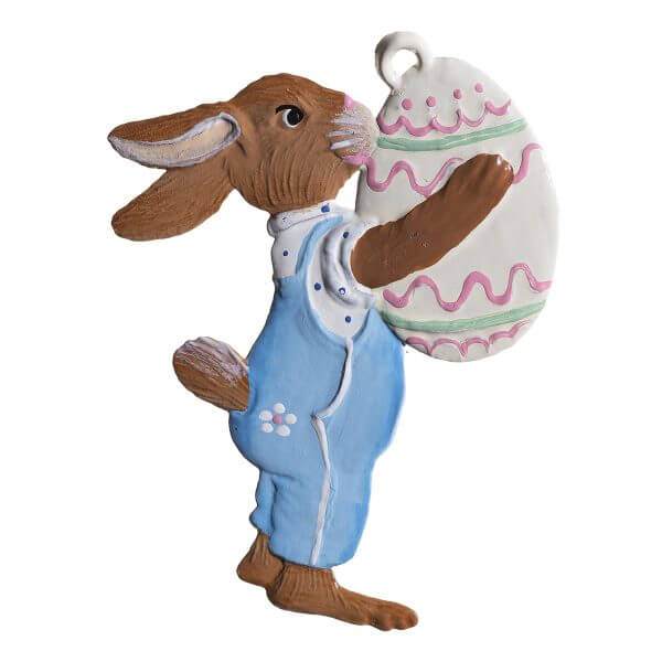 EO08 Bunny with Large Egg Ornament
