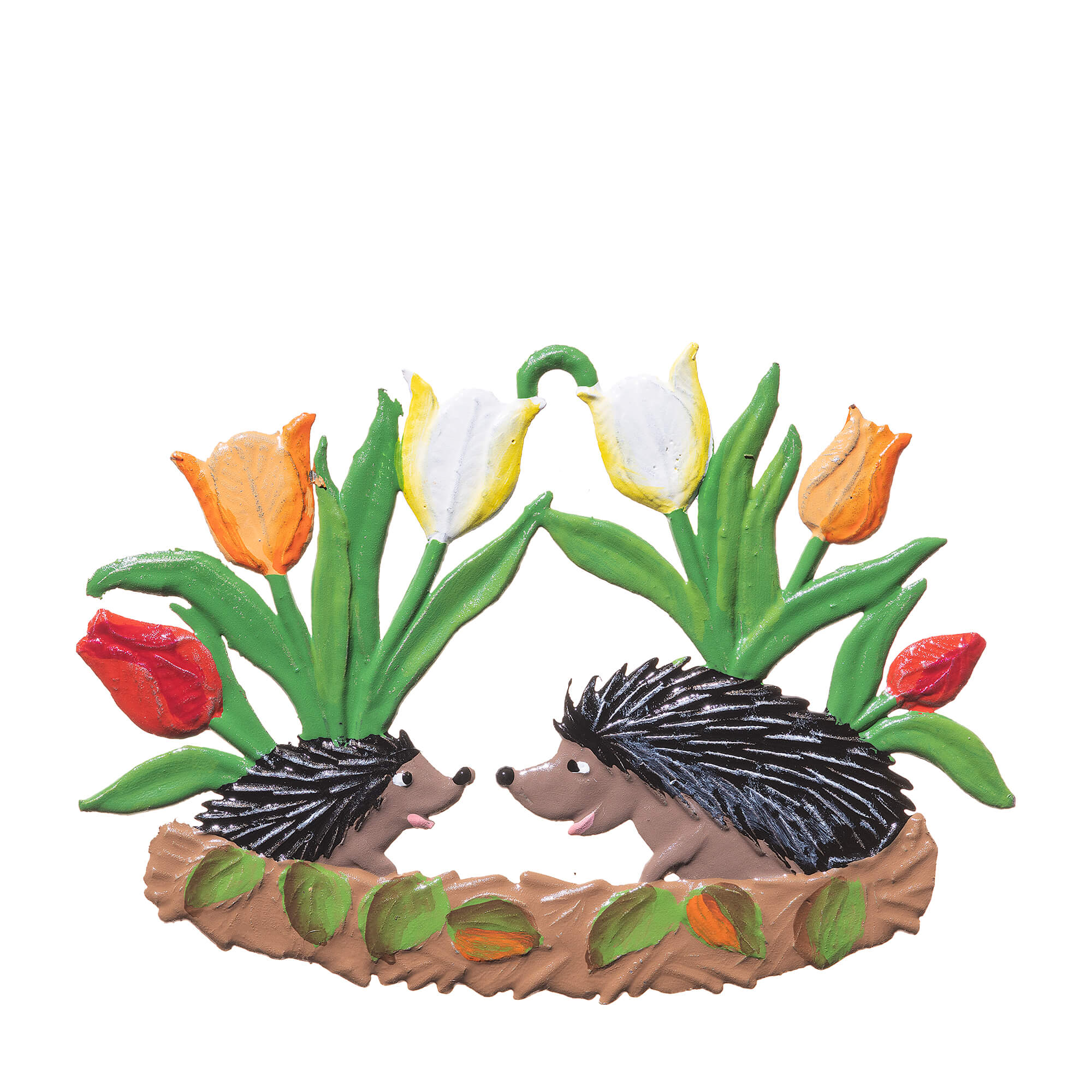 EO13 Hedgehogs with Tulips Ornament