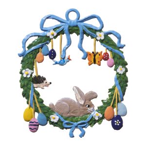 EO20 Bunny in Spring Wreath Ornament
