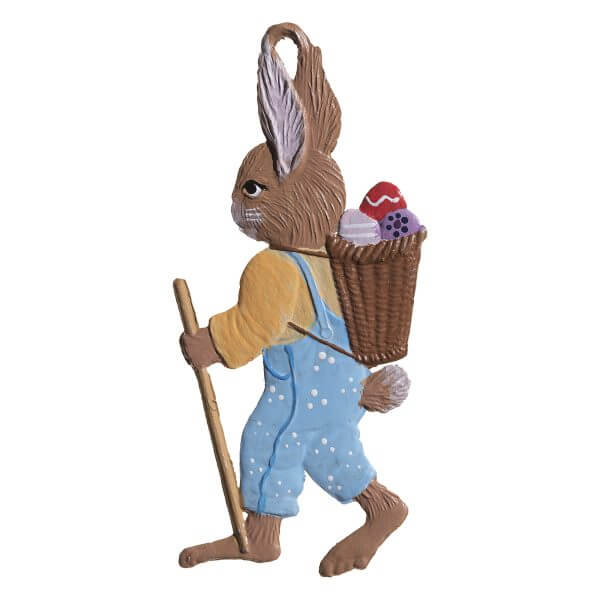 EO21 R Bunny with Basket Ornament EO21 R Bunny with Basket Ornament