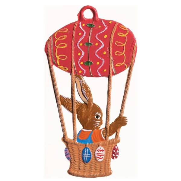 EO23 R Bunny in Hot Egg Balloon Ornament EO23 R Bunny in Hot Egg Balloon Ornament