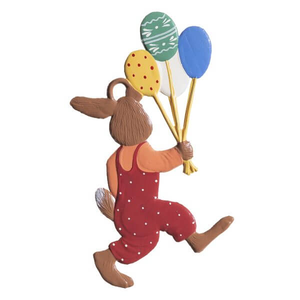 EO25 R Bunny with Balloons Ornament EO25 R Bunny with Balloons Ornament
