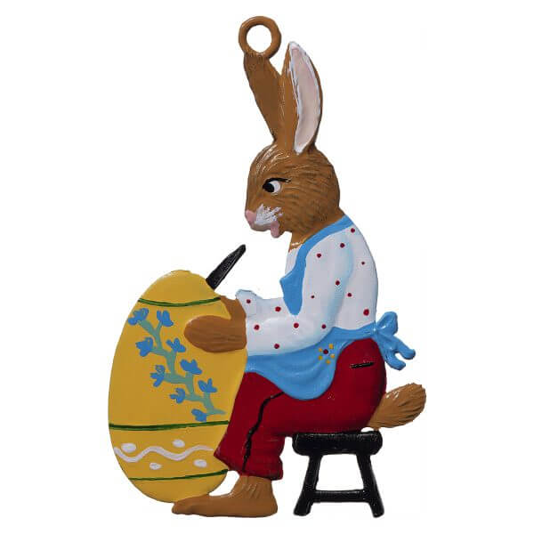 EO26 R Sitting Bunny Painting Egg Ornament EO26 R Sitting Bunny Painting Egg Ornament