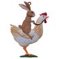 EO37 Bunny Riding Chicken Ornament