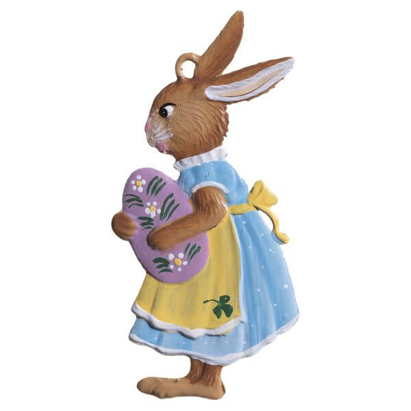 EO38 R Mrs Bunny Cradling Large Egg Ornament EO38 R Mrs Bunny Cradling Large Egg Ornament