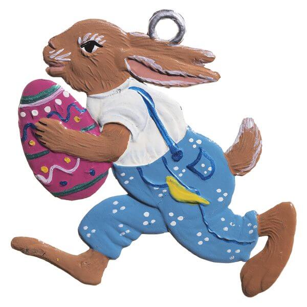 EO41 R Bunny Running Ornament EO41 R Bunny Running Ornament