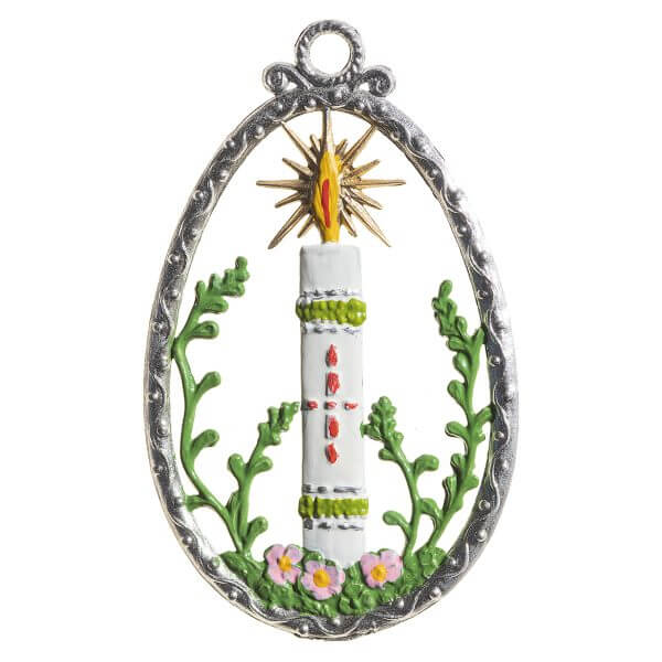 EO42 R Egg with Candle Ornament EO42 R Egg with Candle Ornament