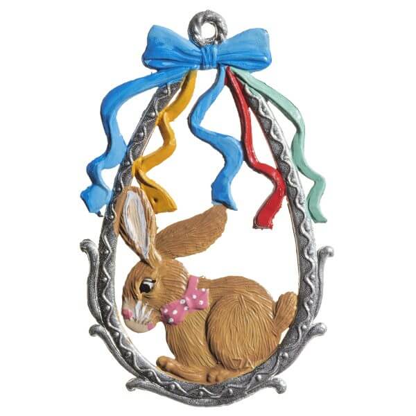EO45 R Nesting Bunny in Egg Ornament EO45 R Nesting Bunny in Egg Ornament