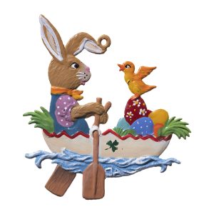 EO50 Bunny in Egg Boat Ornament.