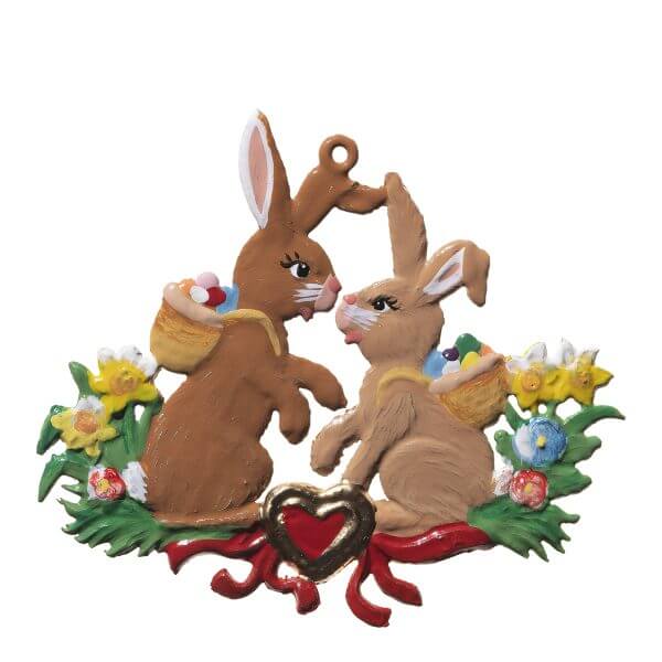 EO53 R Kissing Bunnies Ornament EO53 R Kissing Bunnies Ornament