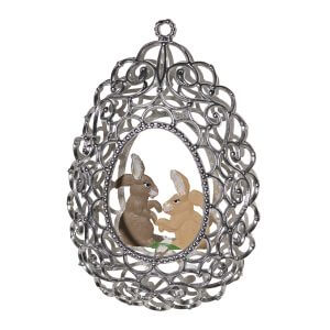 EO58 Filigree Ornament with Bunnies