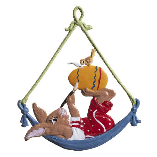 EO63 R Bunny in Hammock Ornament EO63 R Bunny in Hammock Ornament