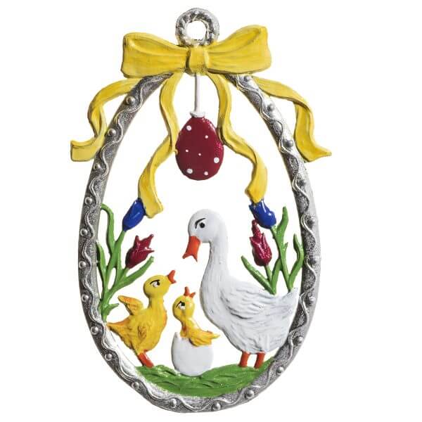 EO67 R Egg with duck Family Ornament EO67 R Egg with duck Family Ornament