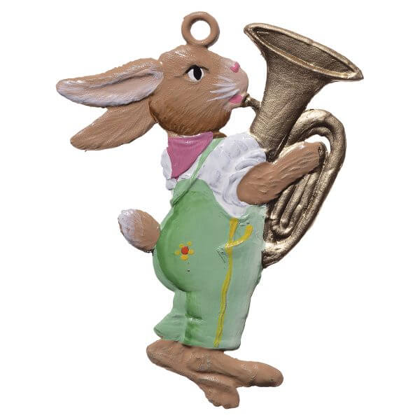 EO85 Bunny Boy with Tuba Ornament